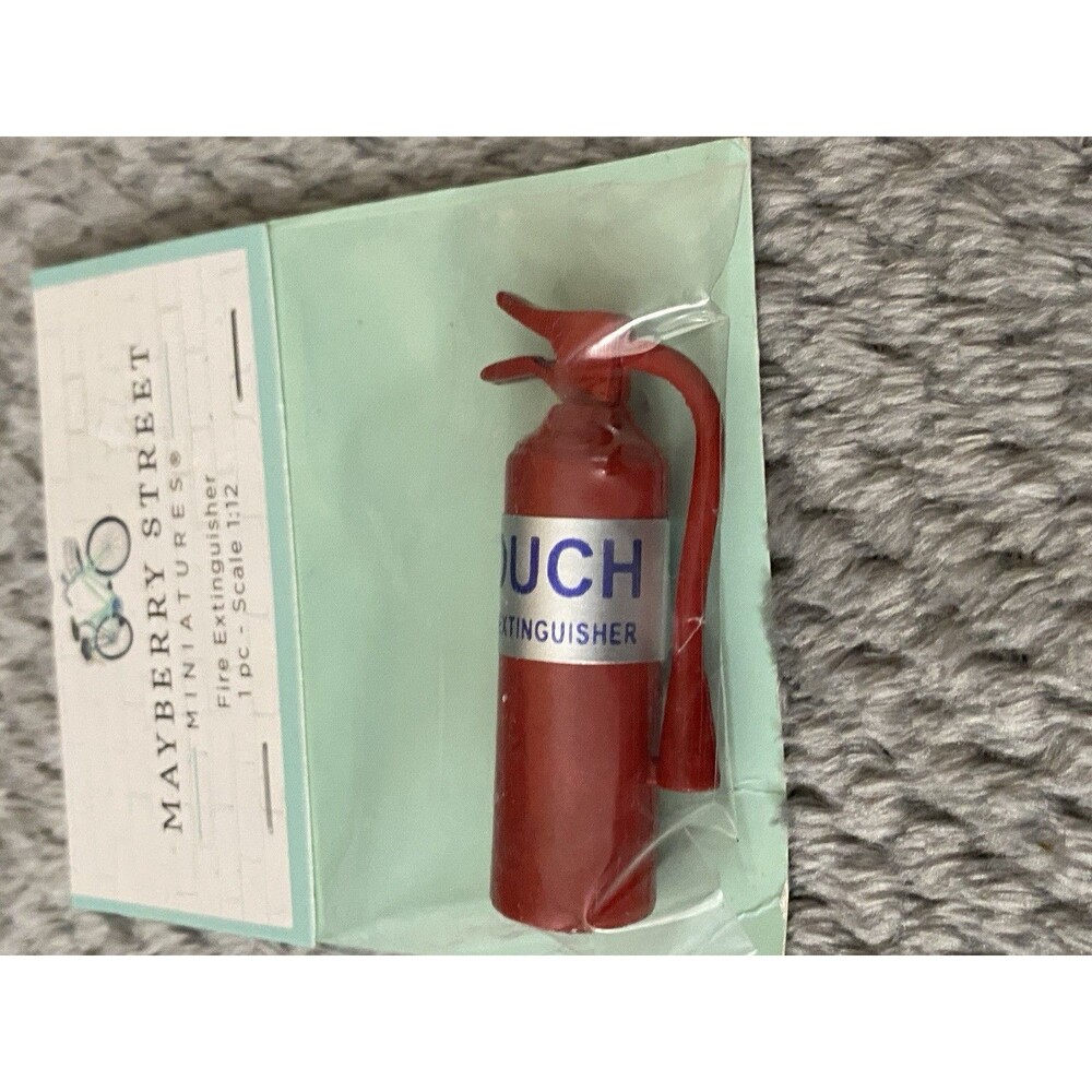 MINIATURE DOLLHOUSE 1:12 SCALE FIRE EXTINGUISHER TRAY TRAIN VILLAGE